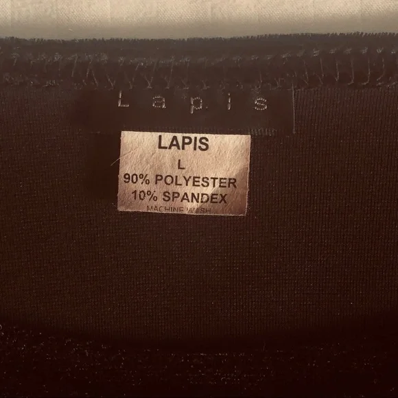 Lapis Black Velvet Longsleeved Round neckline Top and matching pants Sz L - Picture 4 of 8